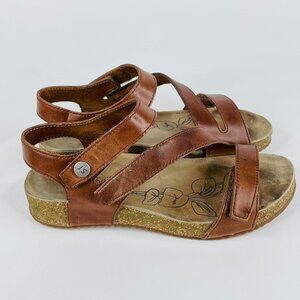Josef Seibel Women’s Tonga 25 Brown Strap Sandals Size 37, US 6-6.5